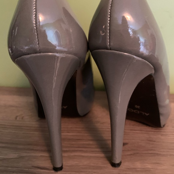 Aldo BNIB grey patent heels Sz 39 - Picture 8 of 10